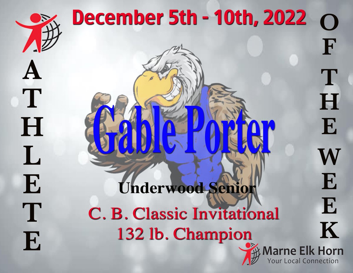 Wtv Athletes of the Week: Underwood's Gable Porter, Aliyah Humphrey, Alizabeth Jacobsen, Mason Boothby, Owen Larsen, Josh Ravlin, &amp; Jack Vanfossan! <a href="/EagleActivities/">Underwood Eagles</a> <a href="/theU_boys_hoops/">Underwood Boys Basketball</a> <a href="/DirtyUWrestling/">Underwood Wrestling</a> <a href="/UHS_GBB/">Underwood Girls Basketball</a>