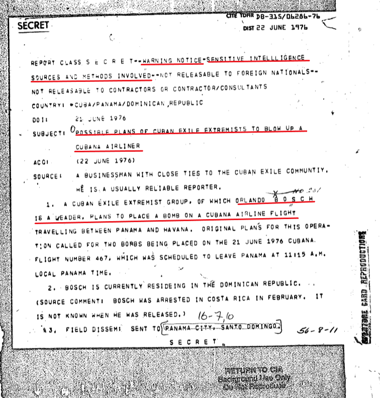 La CIA, la DIA, la NSA y el FBI conocían, desde Junio de 1976, los planes de hacer estallar en pleno vuelo una nave de Cubana de Aviación, entonces, ¿QUIÉNES SON LOS TERORISTAS? 
facebook.com/photo/?fbid=12…
#Lamalaword es #LaMalaPalabra