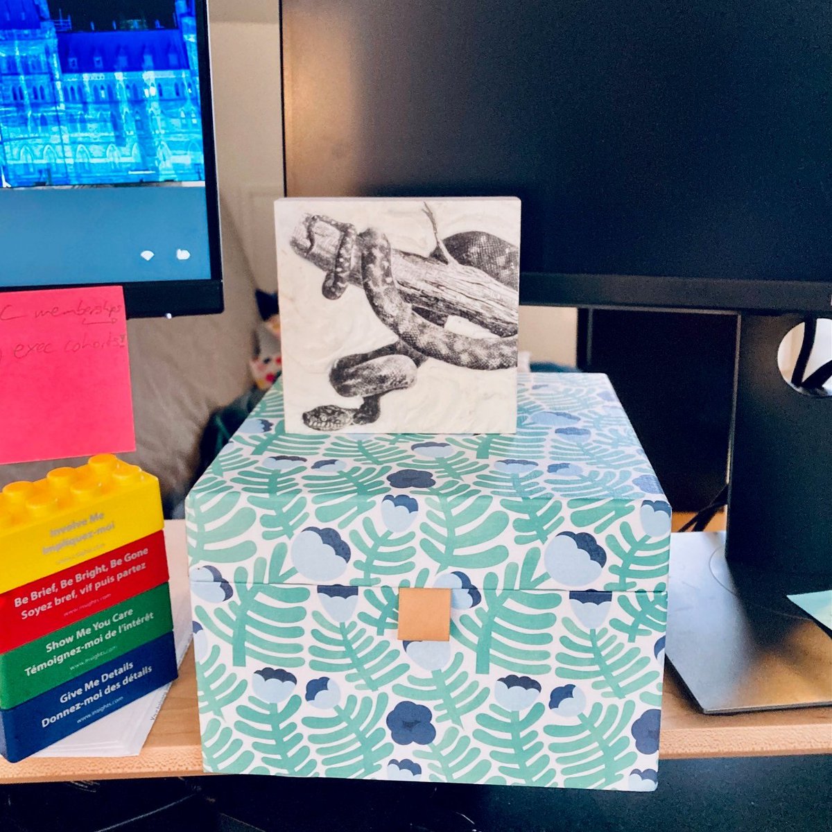 Enjoying this little encaustic gem I purchased from @designrobyn yesterday. Photo does not do it justice. Have to find the right spot for it now! A little reminder of snake handling training back in my #wildlifeenforcement days with <a href="/environmentca/">Environment Canada</a>. 

<a href="/ShelJCanada/">Sheldon Jordan</a>  <a href="/Phillips2013R/">R Phillips</a>