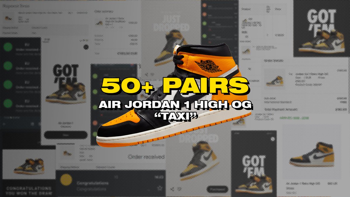 Crazy how easy it was for members to cook the highly anticipated Air Jordan 1 High OG "Taxi" 🚕