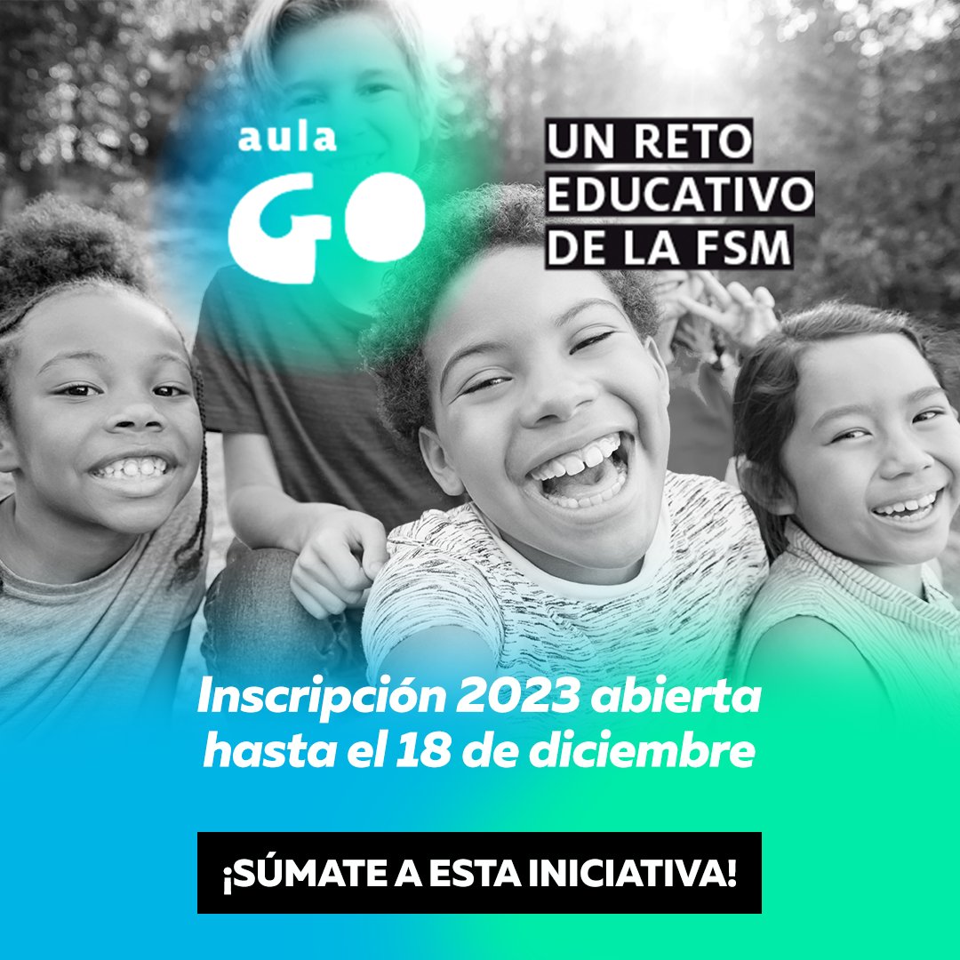 Fundacion_SM's tweet photo. 📣 ¡Todavía puedes presentarte a #AulaGo!
⏰ Tienes hasta mañana para inscribirte y hacer realidad un proyecto educativo transformador en la Escuela Roberto Montes de Oca de #México.
¿A qué estas esperando? ⤵
https://t.co/2zIBoqhuwo
#JuntosCuidamosLaEducación https://t.co/FOlBGKGszo