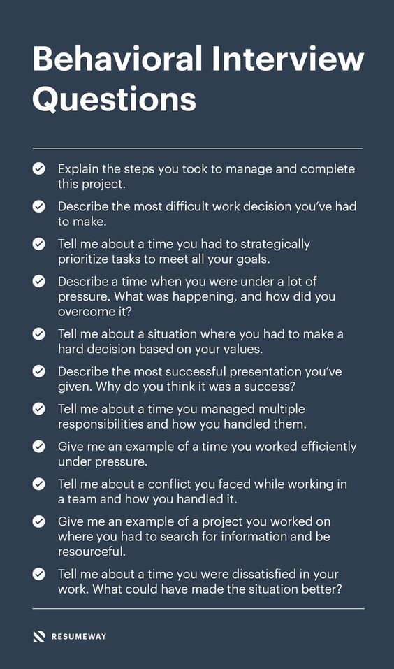 What are the top 10 behavioral interview questions? A behavioral interview question will demand specific examples of what you have done about a problem in the past. #interview, #career, #jobsearch