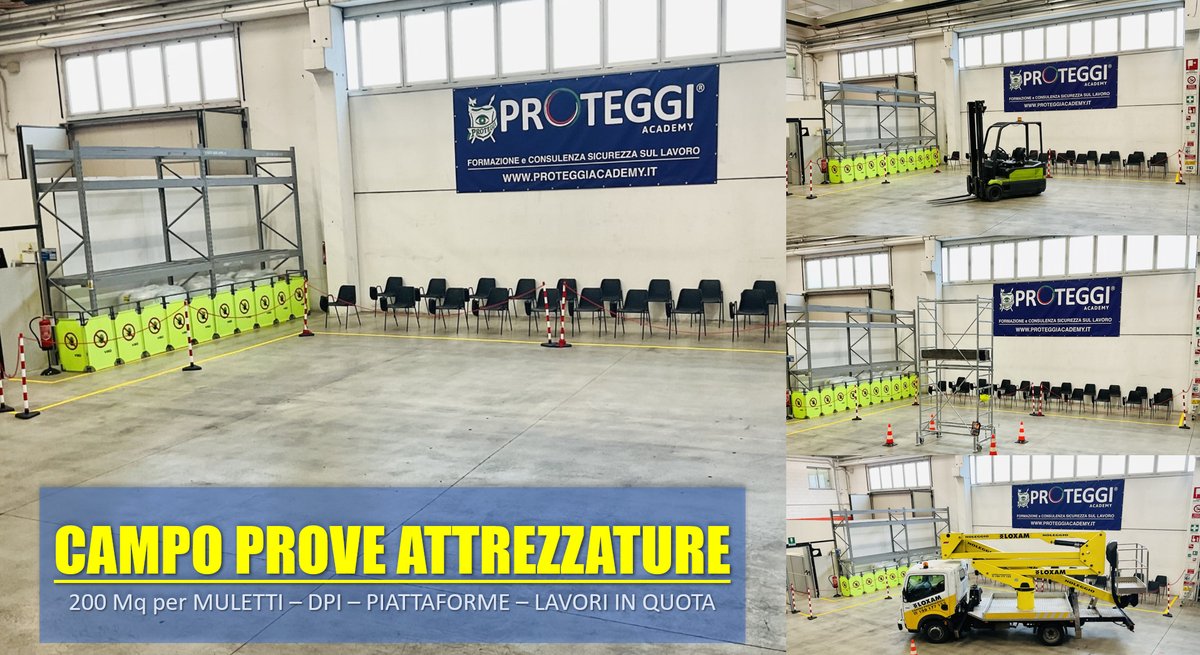 ProteggiSrl's tweet photo. Inaugurato, presso la nostra sede di Buccinasco, il nuovo spazio per i corsi di sicurezza dedicati alle attrezzature.
Corsi #muletti, #DPI, lavori in quota con trabattelli, #piattaforme aeree.
#sicurezza #sicurezzasullavoro #formazione #prevenzione #corsi https://t.co/3gnxhXLMVC