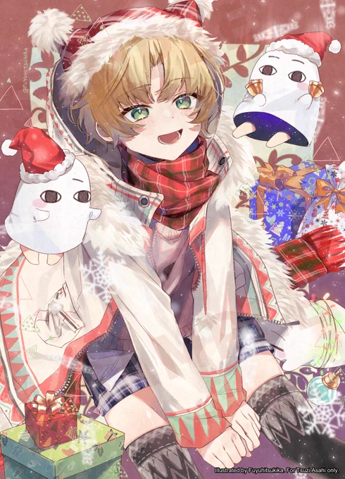 改めまして、香港バーチャルユーチューバー「津路 あさひ」( )のクリスマス特典ポストカードを描かせて頂くことになりました!どうぞよろしくお願いします!ちょっと早いけどメリークリスマス! 