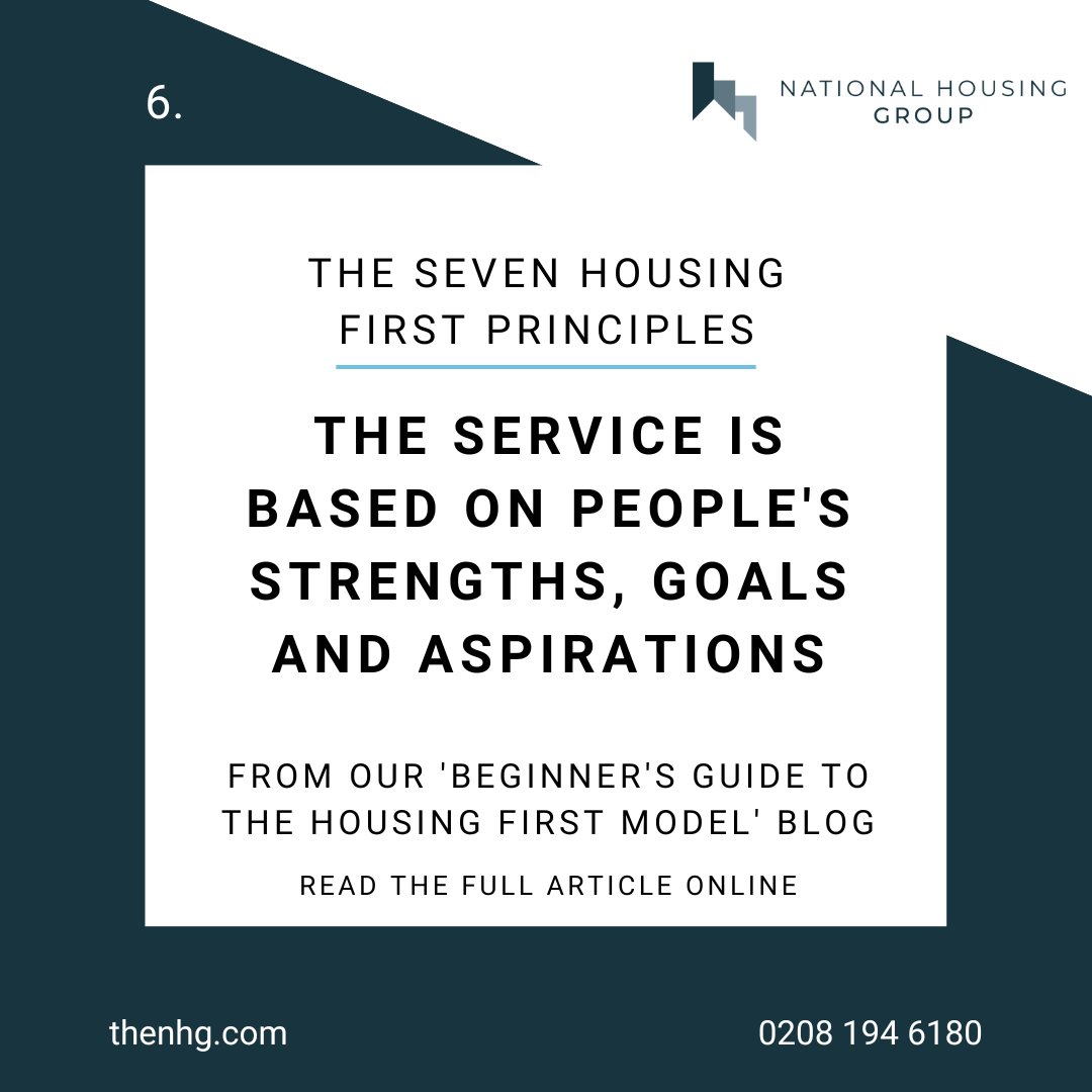 TheNHGUK's tweet image. Housing First has shown to be highly effective at ending homelessness for people with multiple needs.

Principle six is: the service is based on people&apos;s strengths, goals and aspirations.

Read more here ow.ly/zaYb50Lufzl

#communityinvestmentenvironment #housingfirstmodel