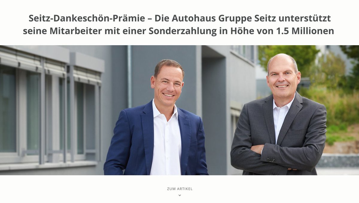 Die Auswirkungen der Corona Pandemie und des Ukraine Krieges, sowie daraus resultierende Lieferengpässe gerade in der Automobilbranche verlangen nach wie vor Anstrengungen und Flexibilität von allen Mitarbeitern.

Zum vollständigen Artikel:
autohaus-seitz.de/unternehmen/pr…
