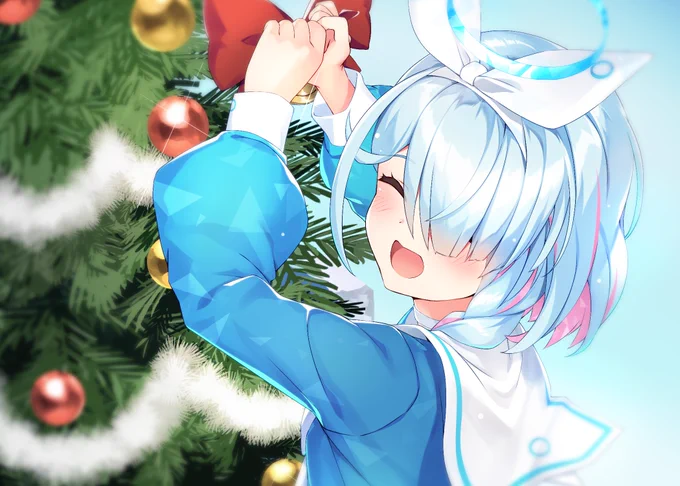 クリスマス楽しもうなアロナ・・・(,'3 j )っ#ブルアカ 