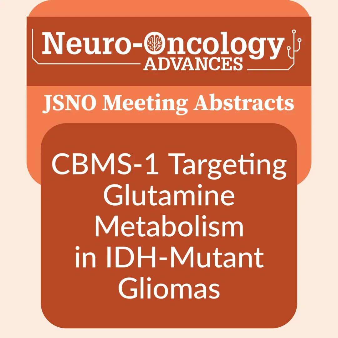 EditorNeuro's tweet photo. Our new supplement is now out! You can read articles such as “CBMS-1 Targeting #Glutamine #Metabolism in IDH-Mutant #Gliomas” by clicking here:

https://t.co/vk6x6FJlyD

#CellBiology #NeuroOncology #JSNO #SNO #EANO https://t.co/twkl7a7yvD