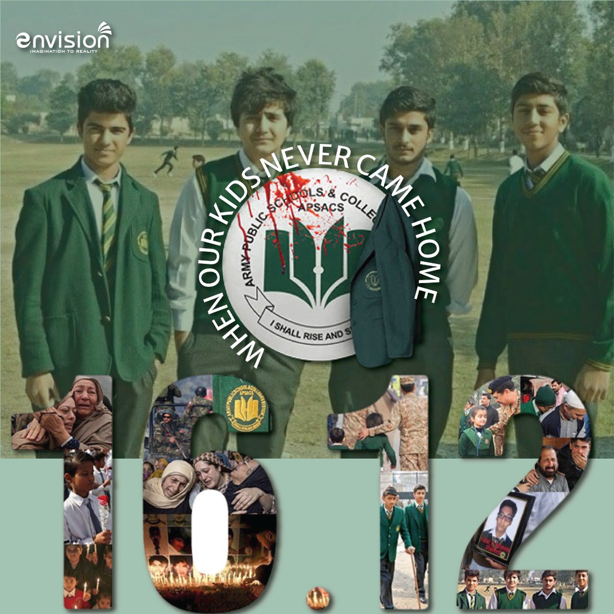 Info_Envision's tweet photo. ہمارا خوں بھی شامل ہے تزئینِ گلستان میں
ہمیں بھی یاد رکھنا چمن میں جب بہار آئے

#Blackday #SanihaPeshawar #Massacre https://t.co/YtRMYkEZGa