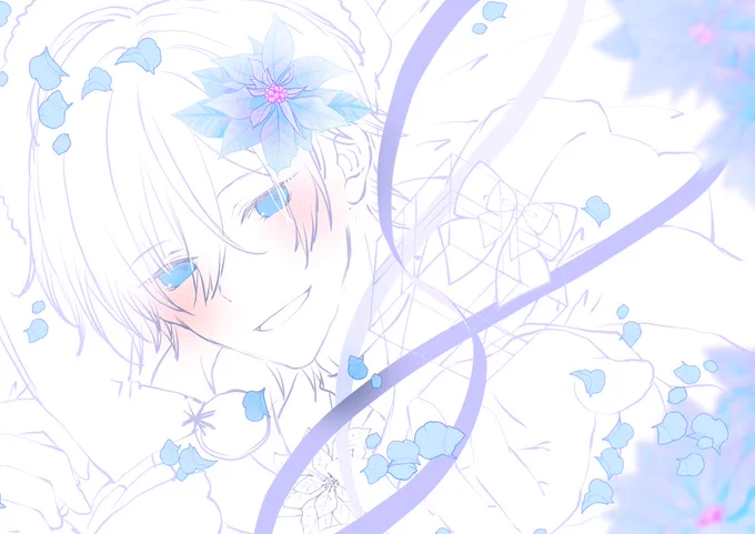 レン様構図ラフ(*˘︶˘*).。.:*普通のサンタさんでも描きたくて(*˘︶˘*).。.:* 