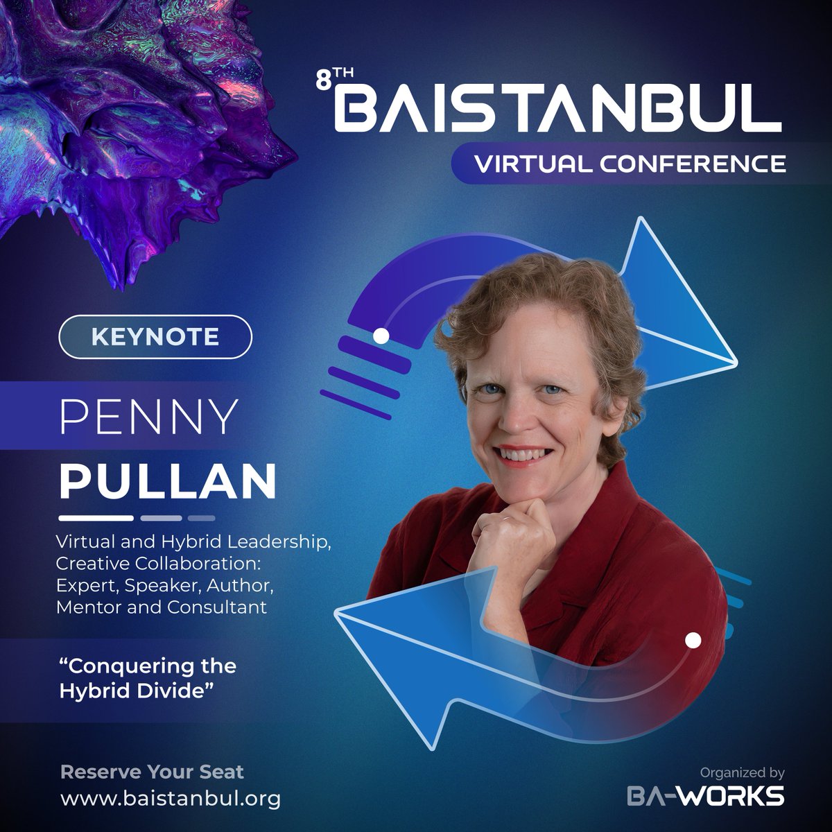 baistconf's tweet photo. We are excited to share with you that Penny Pullan will be speaking on 8th International BAistanbul Conference!

For more information please visit our website and register within the Regular Registration period 👉🏻 https://t.co/iWO9PwxJAj

#BAWORKS #BAistanbul https://t.co/3tqQg0V37n