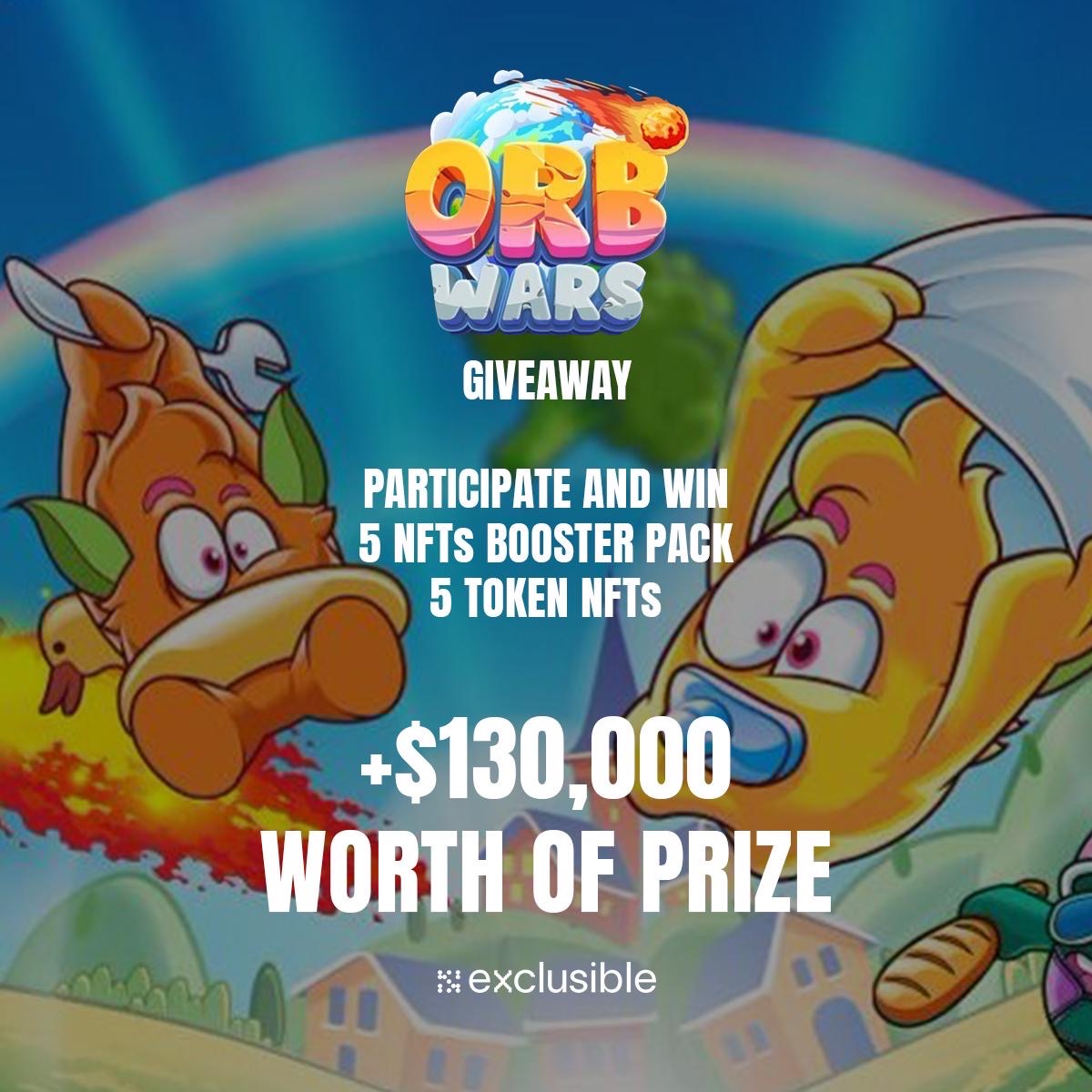 🚨Attention🚨

We are partnered with <a href="/exclusible/">Exclusible</a> and giving away our 10 valuable #NFTs for <a href="/the_orbwars/">🔮 The Orbwars - Play-to-Earn next gen 👹</a> #p2e game. 
Plus you’ll have access to the total prize pool of over $130,000 from many other partners 🎉
Grab your chance now. Enter: gleam.io/zcrZ7/no-bear-…
 #nobearfornewyear