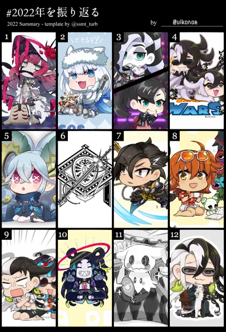 #2022年を振り返る
今まで単体絵が多かったけど複数体一気に描くようになった記憶 