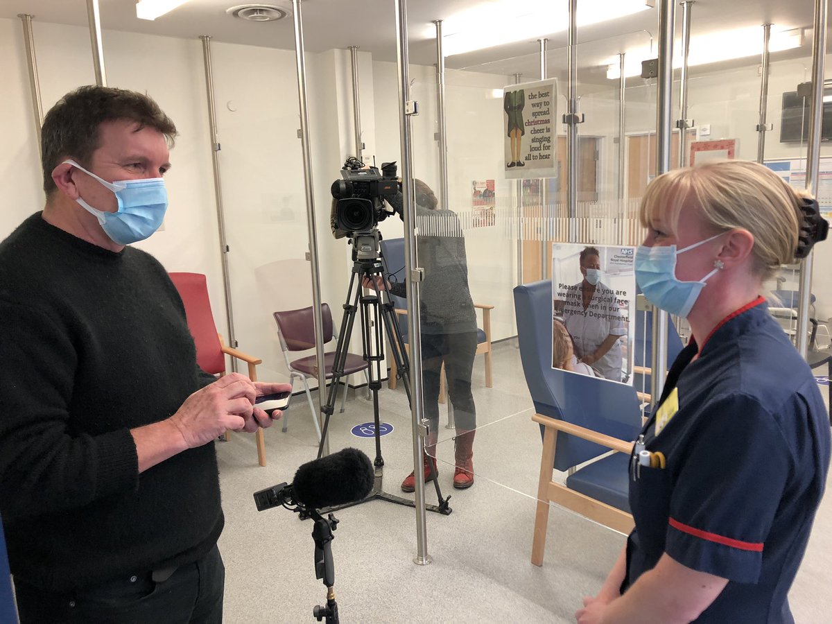 KarliethompsEng's tweet photo. Busy with @bbcemt in Emergency Department today, creating a package for Christmas Eve about the right place, first time… Patients need to wear masks, only bring one visitor with them and please, please consider where you get the most appropriate care… #rightplacefirsttime https://t.co/nk1TWa2PiD