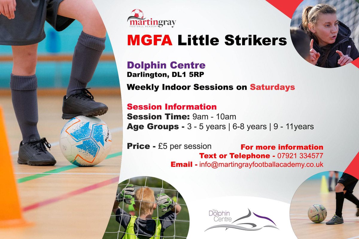 There's one more festive Little Strikers training session before we break up for Christmas holidays!

Come along and join us tomorrow at the Dolphin Centre! Don't forget your festive accessories!🎅

#darlington #littlestrikers <a href="/DolphinCentreUK/">The Dolphin Centre</a>