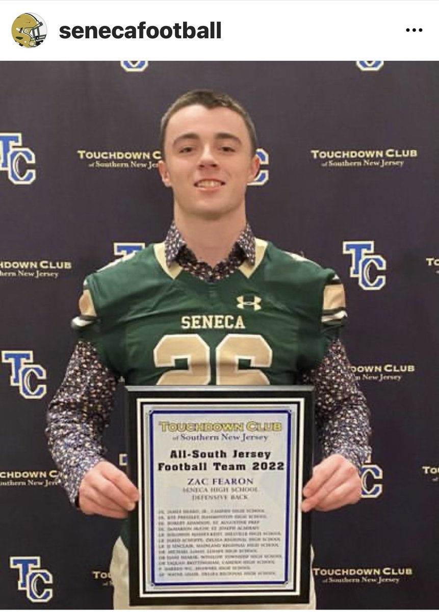 Congrats to Zac, the kind of kid we all wish to coach. This is what hard work looks like folks. #homegrown #senecapride