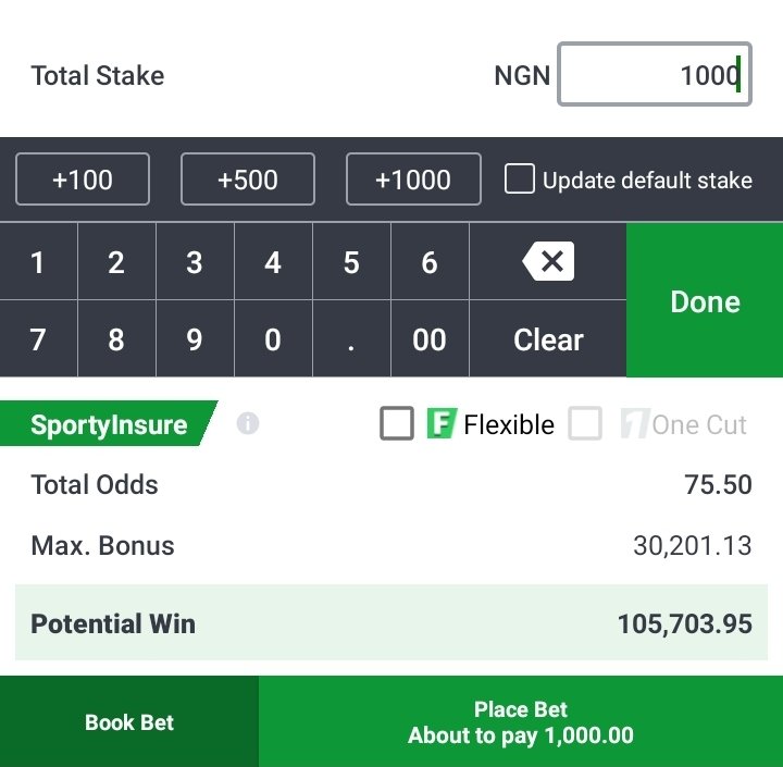 kinggraytips's tweet image. Sportybet 75 odds; C2E33C7C

NO PLAY O 😂😂😂😂
#DEPLAY