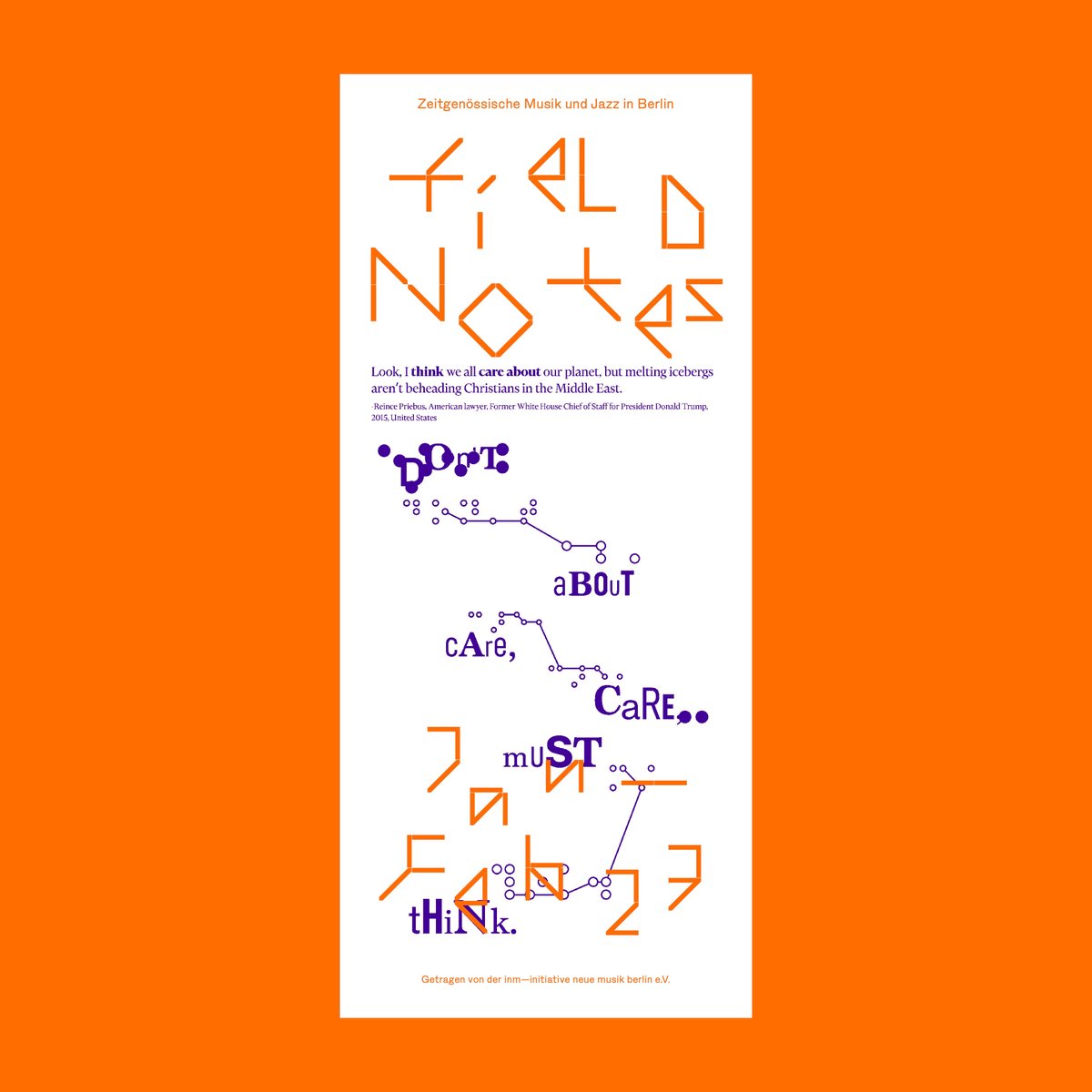 Essay! In field notes fragt Kuratorin und Kulturwissenschaftlerin Giada Dalla Bonta nach der Handlungsmacht der Musik. EinPlädoyer für das emanzipatorische Potenzial von Klang und Musik – abseits einer inhaltlich-illustrativen Agenda.

linktr.ee/fieldnotes