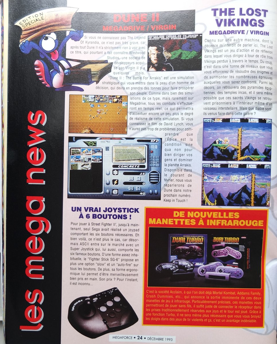 AllmightoFranky's tweet photo. #Nostalgeek le n°23 de #MegaForce de décembre 1993!De la news avec #NBAjam et le #4WayPlay pour louer à 4!!#DragonsLair sur #MegaCD,#FidoDido,des astuces,et les tests de #Zool #RobocopVsTerminator et #Dracula!!#retro #retrogaming #oldschool https://t.co/uWhBgkTJBI