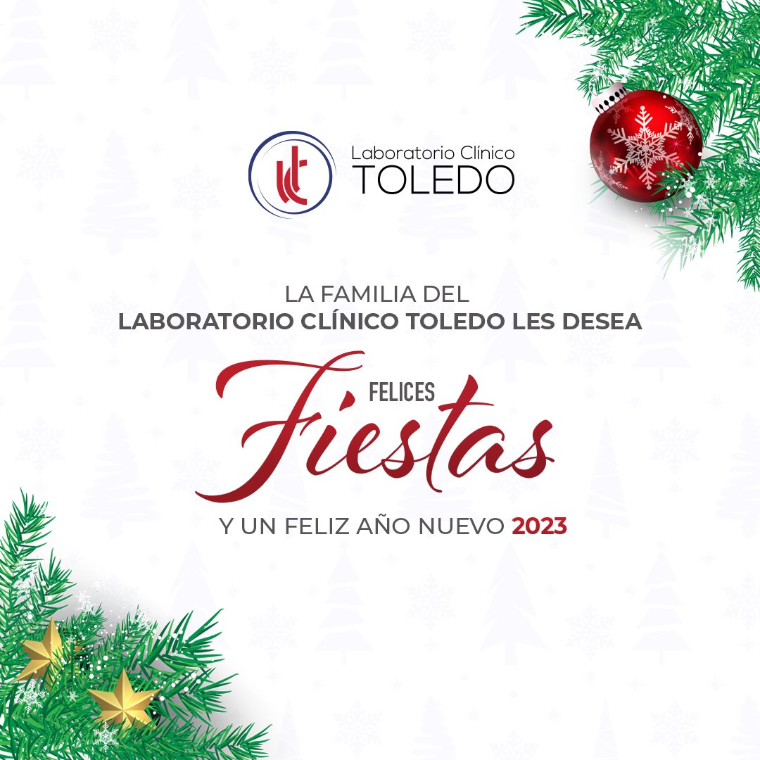 Lab_Toledo's tweet photo. Les deseamos una feliz navidad y un prospero año 2023 👌🎄 https://t.co/NeoluFFVLA