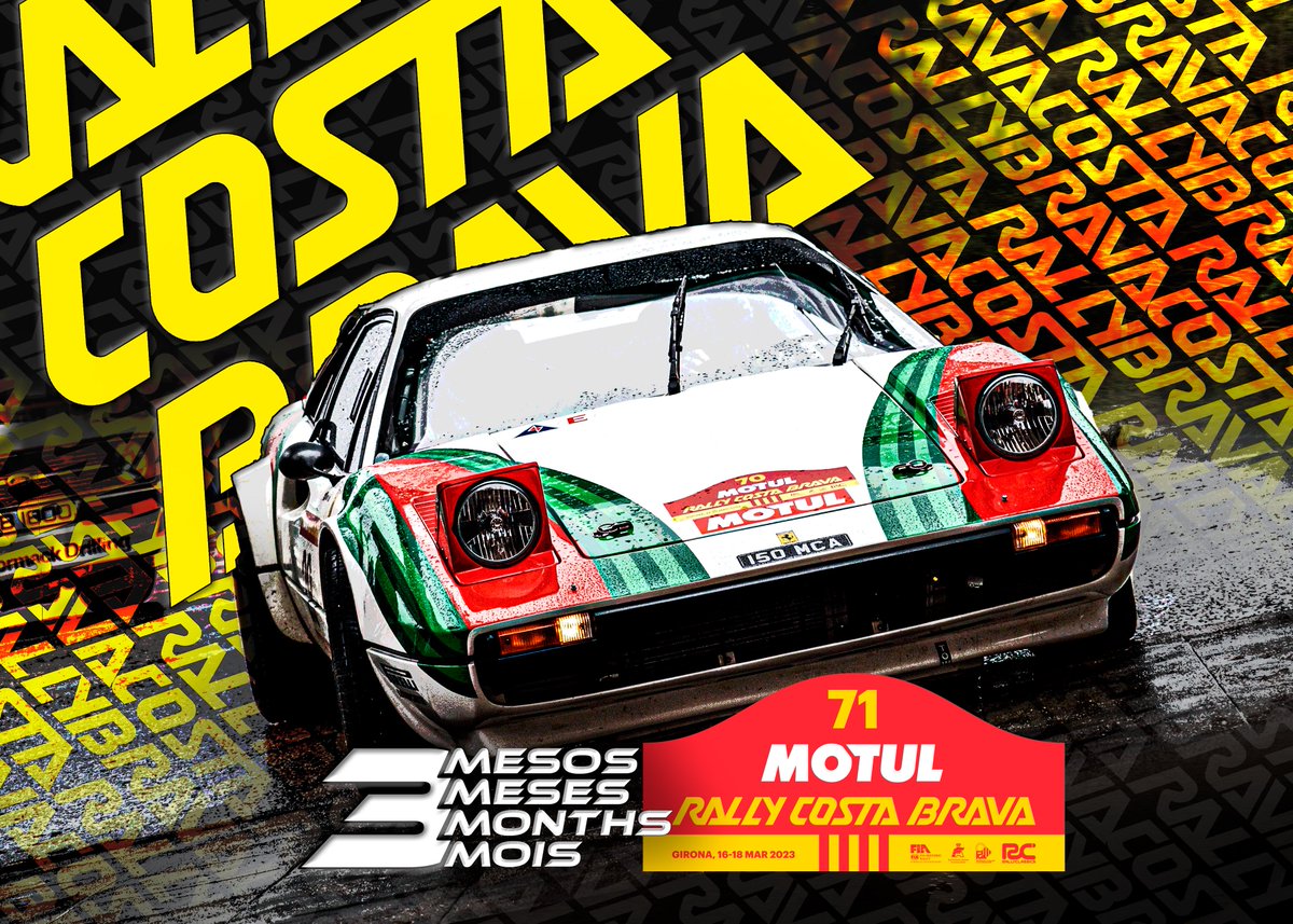 Rally Costa Brava (@rallycostabrava) on Twitter photo 🔜 71 #RallyMotulCostaBrava
📆 16-18 Mar 2023
📍 Girona
Ens veiem en 3️⃣ mesos. Ja t'has guardat la data❓ Nos vemos dentro de 3️⃣ meses. ¿Ya te has guardado la fecha?
+Info: rallyclassics.club/71-rally-motul…
<a href="/CERVH1/">#CERVH</a> <a href="/esportcat/">Esports</a> <a href="/esports_gi/">Servei Municipal d'Esports - Girona</a> <a href="/costabrava/">Costa Brava Pirineu</a> <a href="/fornells_cat/">Fornells de la Selva</a> #RallyCostaBrava 🔜 71 #RallyMotulCostaBrava
📆 16-18 Mar 2023
📍 Girona
Ens veiem en 3️⃣ mesos. Ja t'has guardat la data❓ Nos vemos dentro de 3️⃣ meses. ¿Ya te has guardado la fecha?
+Info: rallyclassics.club/71-rally-motul…
<a href="/CERVH1/">#CERVH</a> <a href="/esportcat/">Esports</a> <a href="/esports_gi/">Servei Municipal d'Esports - Girona</a> <a href="/costabrava/">Costa Brava Pirineu</a> <a href="/fornells_cat/">Fornells de la Selva</a> #RallyCostaBrava
