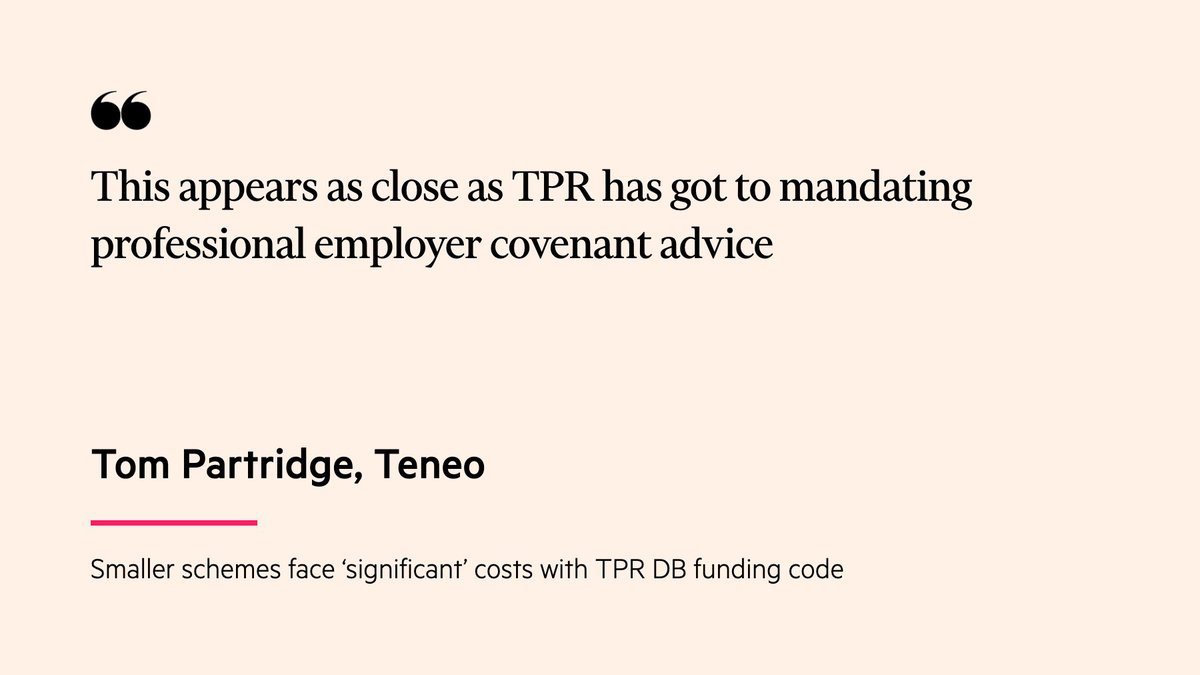 pensions_expert's tweet image. While the Pensions Regulator foresees an initial hike in implementation fees followed by reduced costs in the long term, experts have warned that the new #definedbenefit funding code will be particularly onerous for small schemes. on.ft.com/3FUsNRR
@TPRgovuk 
#DBfundingcode