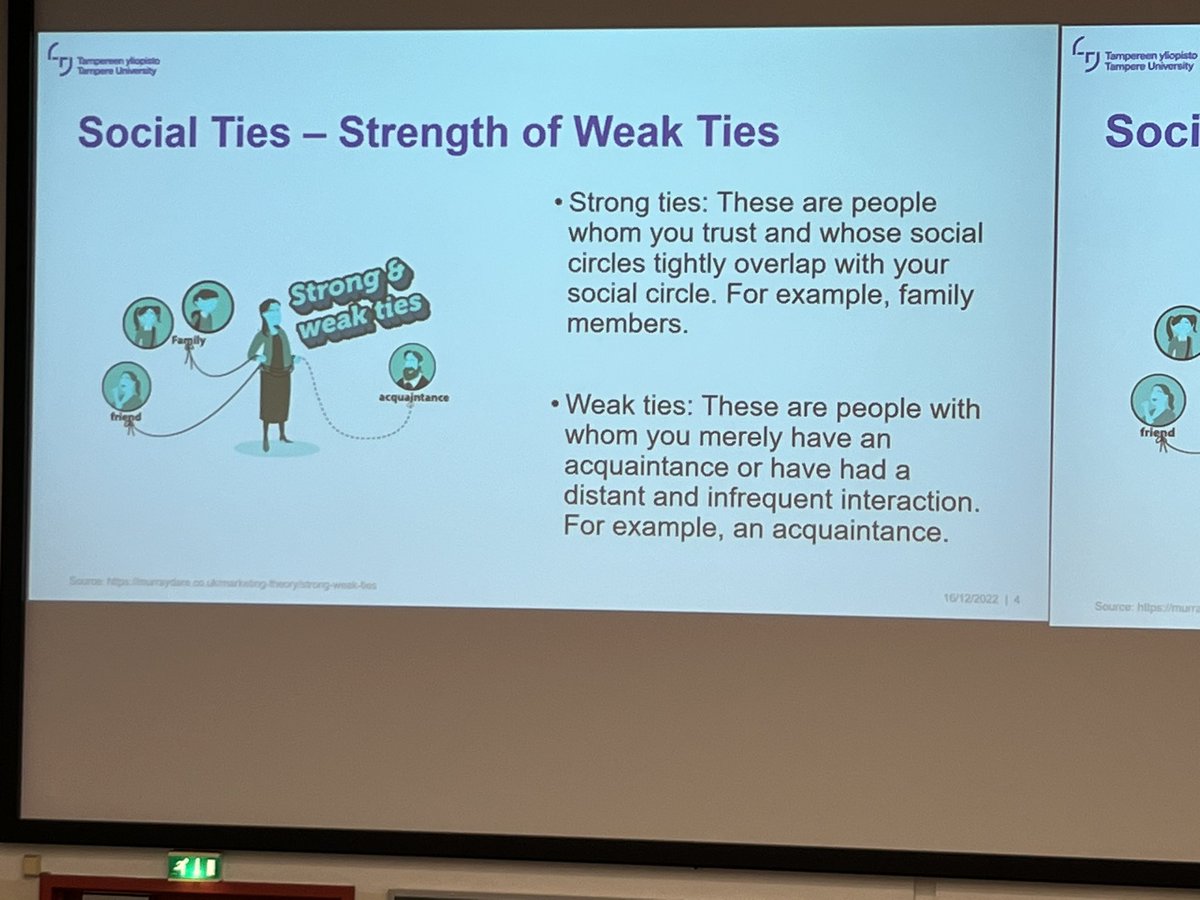 jjussila's tweet photo. Today is about Strength of Weak Ties @jyshgupta @TampereUni https://t.co/d2FZdCHlTJ