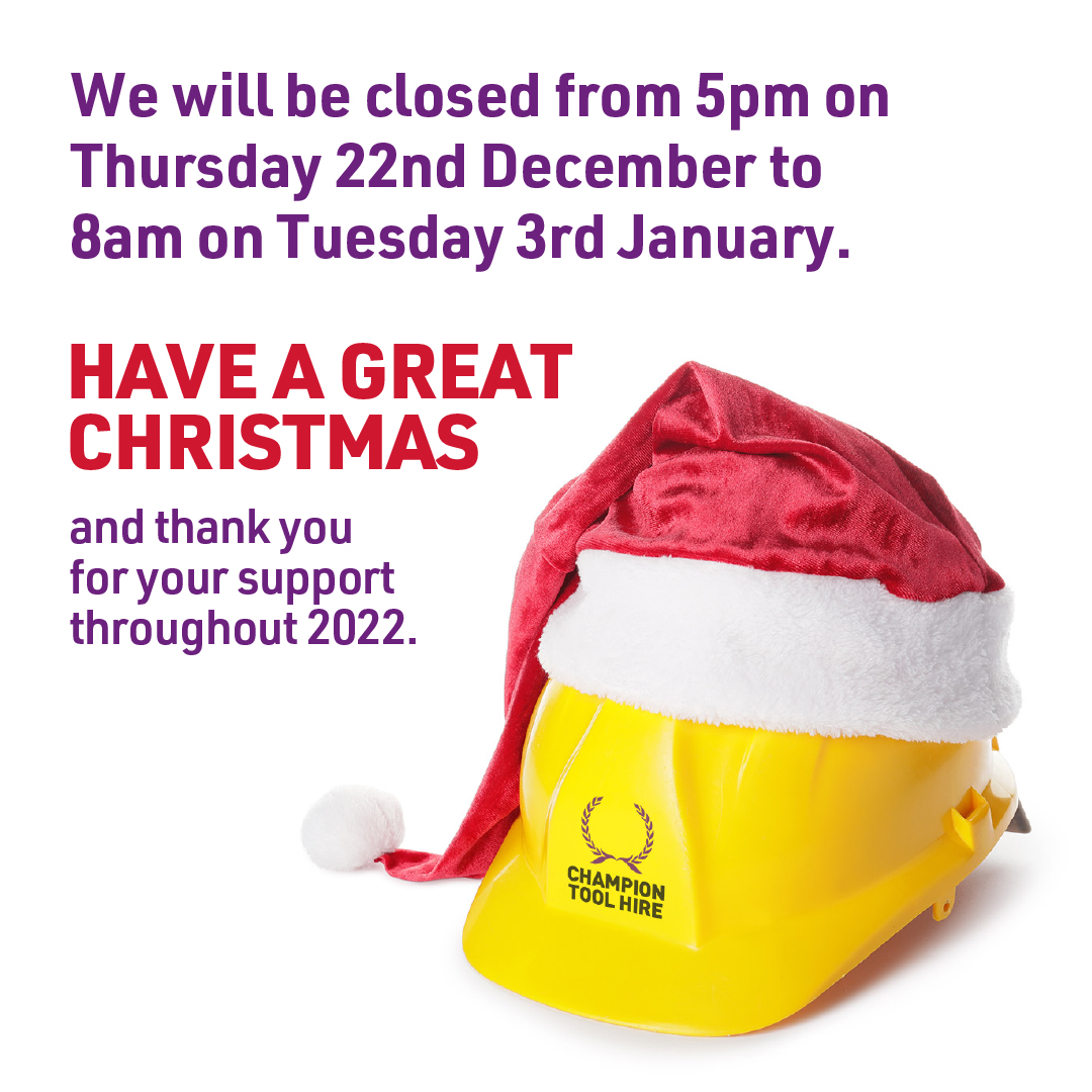 We are closing for Christmas on Thurday 22nd December, opening again on Tuesday 3rd. Have a great Christmas everyone and thank you for your support during 2022.

#toolhire #basingstoke #christmas