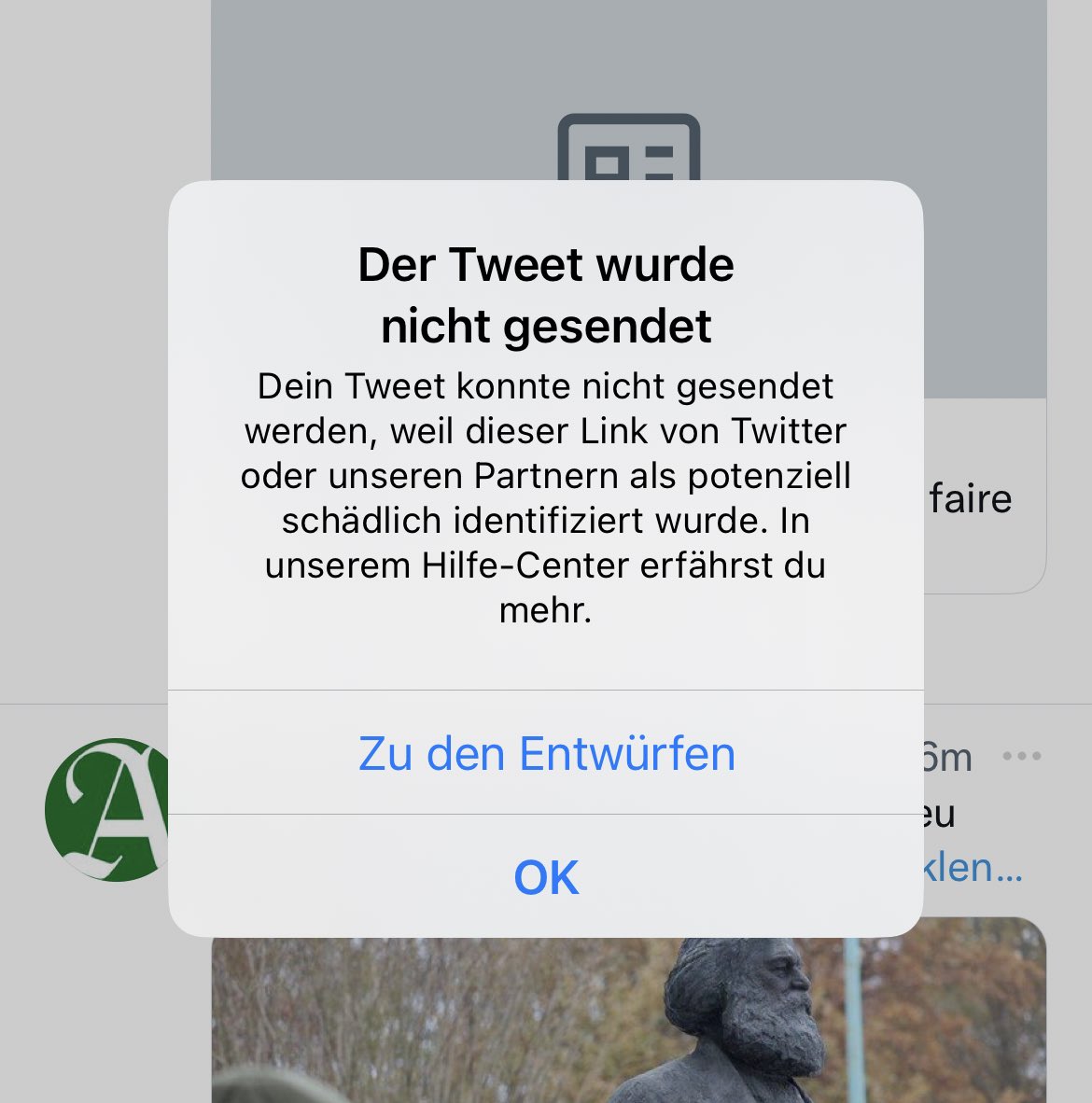 JanAlbrecht's tweet photo. So #twitter is blocking me from posting this tweet. That‘s unfortunately the end of it. 🪦 https://t.co/zvvDjn0TgZ