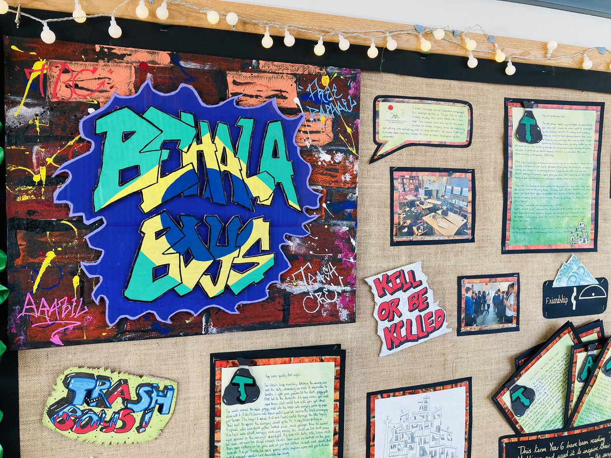 Willow (@willow_foxfield) on Twitter photo Y6 are proud to share our learning based on our core text ‘Trash’ by Andy Mulligan. We wrote action narratives of the main characters’ escape from the police & our graffiti artwork was inspired by Brazilian street art. <a href="/foxfield/">FoxfieldPrimary</a> <a href="/IPAT_Edu/">The Inspire Partnership</a> <a href="/ElmFoxfield/">Elm - Foxfield</a> <a href="/BeechFoxfield/">Beech</a> Y6 are proud to share our learning based on our core text ‘Trash’ by Andy Mulligan. We wrote action narratives of the main characters’ escape from the police & our graffiti artwork was inspired by Brazilian street art. <a href="/foxfield/">FoxfieldPrimary</a> <a href="/IPAT_Edu/">The Inspire Partnership</a> <a href="/ElmFoxfield/">Elm - Foxfield</a> <a href="/BeechFoxfield/">Beech</a>