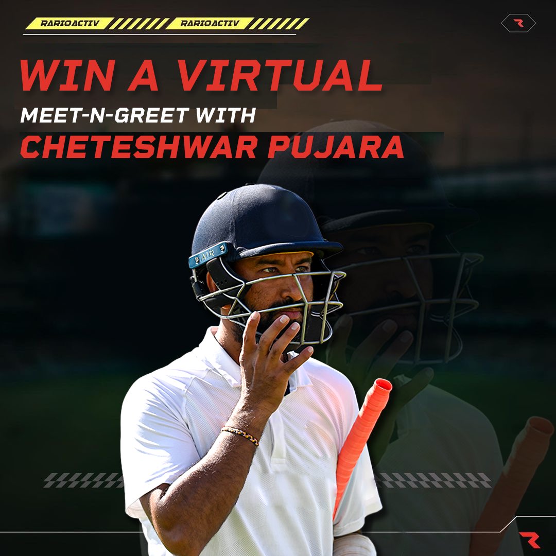 rariohq's tweet photo. Attention Black &amp; Gold Card holders. 

This is your chance to interact with the rock of Indian Test batting line up-Cheteshwar Pujara🌟

How⁉️
🔴RT this along with a screenshot of a Black or Gold Card in your Vault
🔴Use #MyRarioCard &amp; tag @rariohq 
🔴Tag 2 people in the comments https://t.co/ZUzGrcoHO9