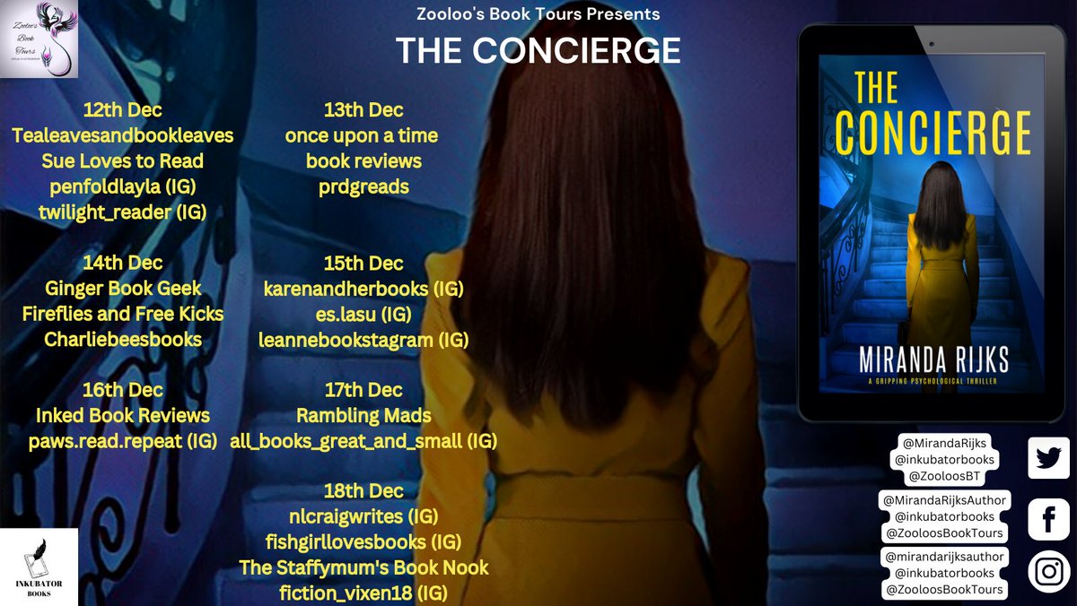 Review @pawsreadrepeat 'This is the fifth book I've read of hers and it may be the best one yet.' ➡️ bit.ly/3PuaBSh @MirandaRijks @inkubatorbooks #TheConcierge #ZooloosBookTours