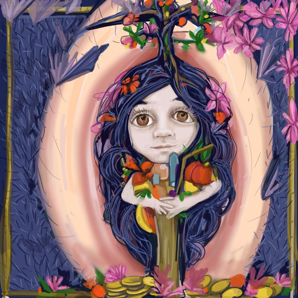 During this week I want to show you some of the oracle cards that I made for 3 years and it is about to be printed... So with great happiness I show you the energy of Taurus.

My Genesis work is still available on  on Objekt at 1 tz each!