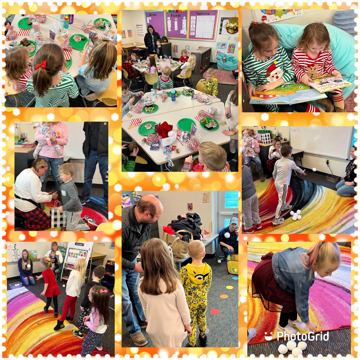<a href="/MrsRoberts_K/">Laura Roberts</a> was missed yesterday, but her kinders enjoyed their holiday party. Snowballs, gifts, a little reading, and a LOT of sugar!! Merry Christmas!🎄🎁 📚 #KinderTigers <a href="/EllisElementary/">Ellis Elementary</a>