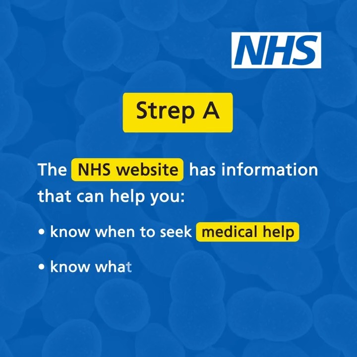 NHS on Twitter "Most strep A infections are mild and easily treated