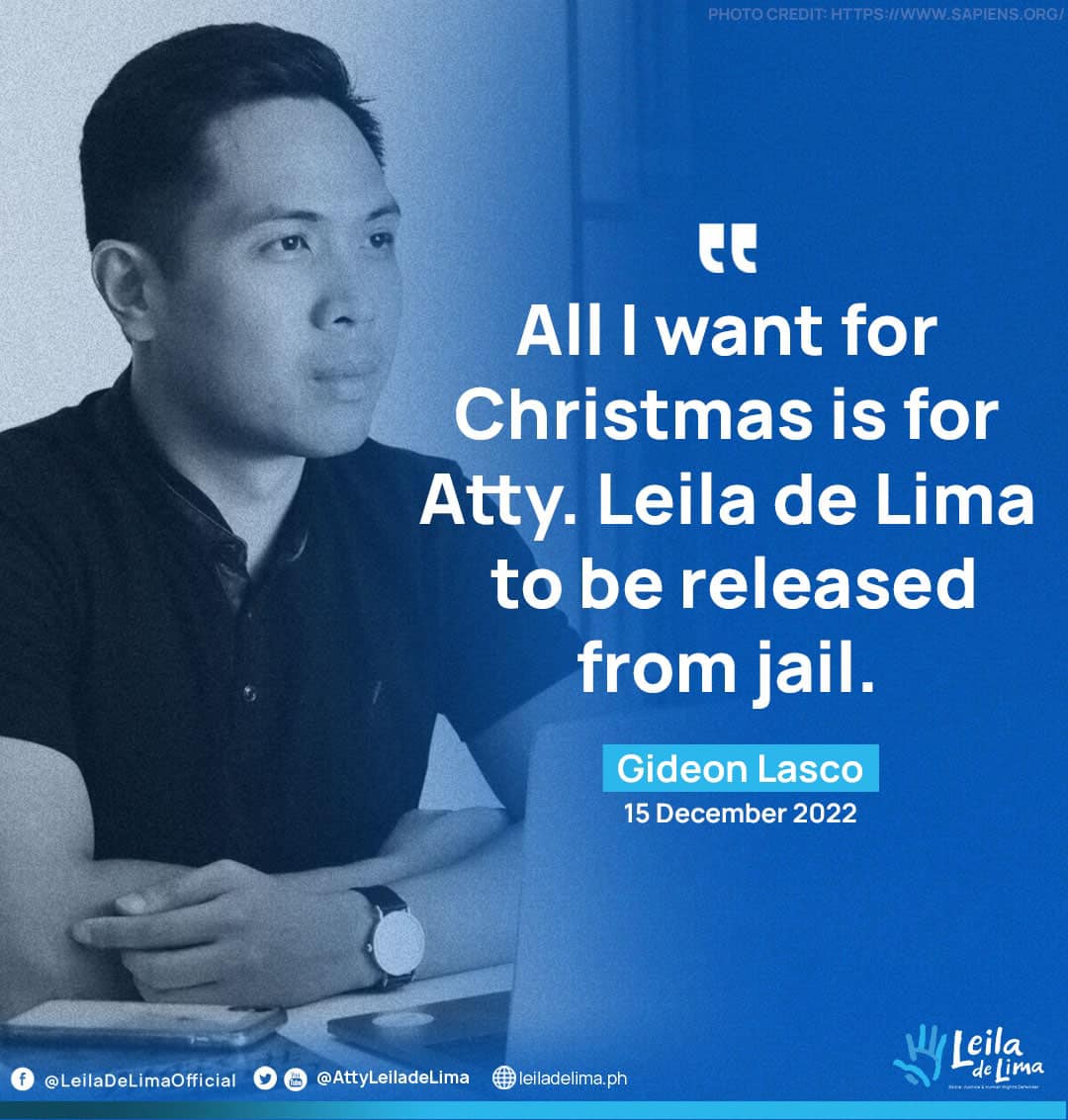 IT_IS_ME3656's tweet photo. All I want for Christmas is for Atty. Leila de Lima is to be released from jail.

Share and retweet! https://t.co/VfHTBY2UPj