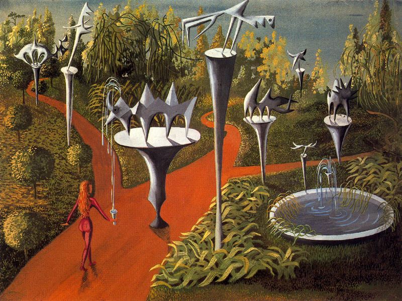 aUXpilgrim's tweet photo. Remedios Varo, one of my favorite surrealist painters. Born on December 16, 1908, in Spain. She was practicing Surrealist Automatism - several artists work together to create unexpected subjects with smoke or wax on paper or canvas. https://t.co/mvDBhOgO05
