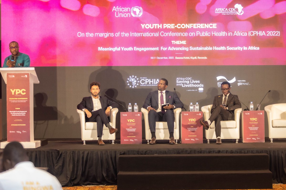 From the #Youth Pre-Conference pre #CPHIA2022:

💬‘Africa is at a crossroad to promote its long-term preparedness for future pandemics & health security. This vision cannot be achieved without the leadership of African Youth.’

~ @TobiasThielGIZ, #GIZAU Director

#YPC, #AUBingwa