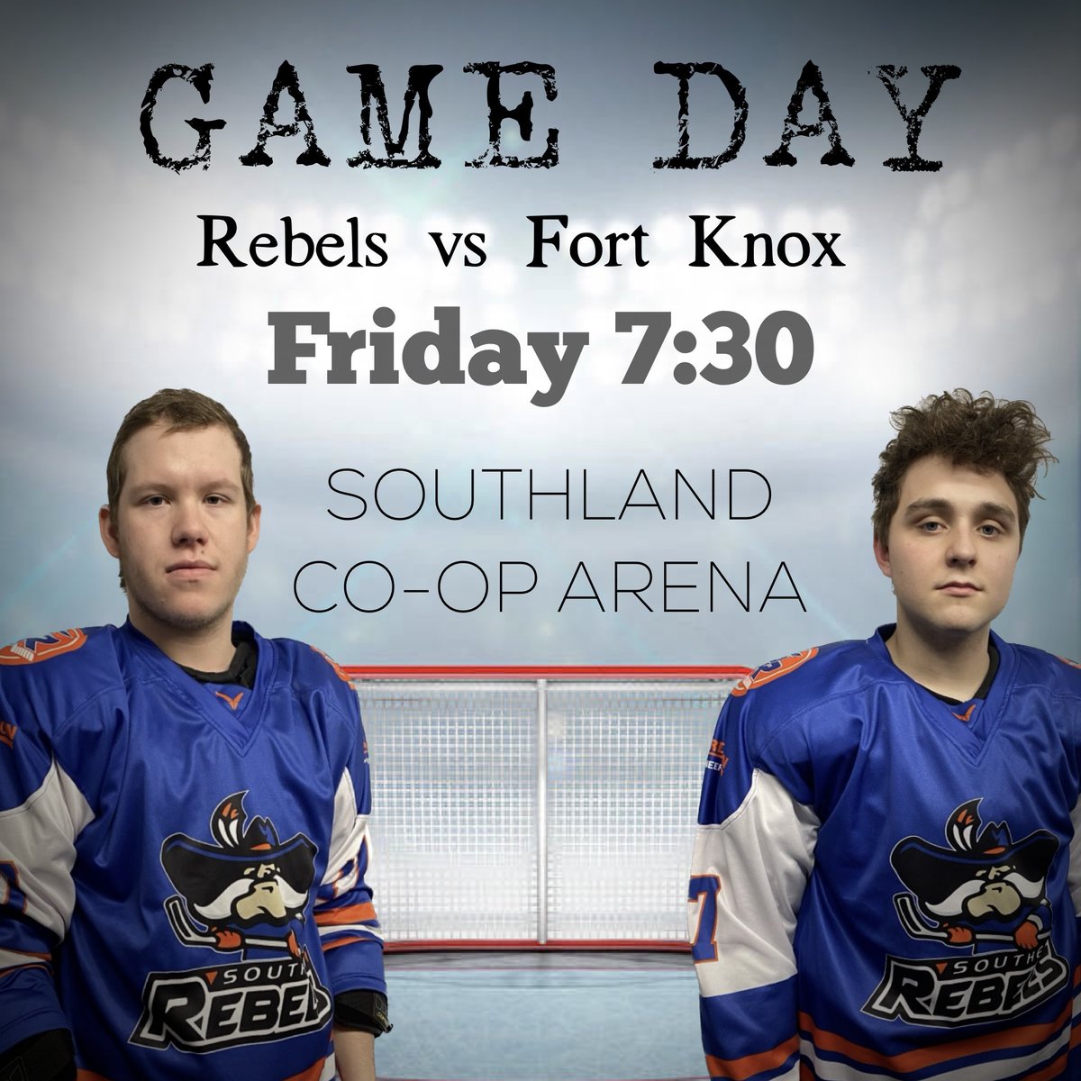 IT’S GAME DAY 🏒:7:30 vs <a href="/FortKnoxPJHL/">Fort Knox Junior Hockey</a> at SOUTHLAND CO-OP ARENA @PJHLSask