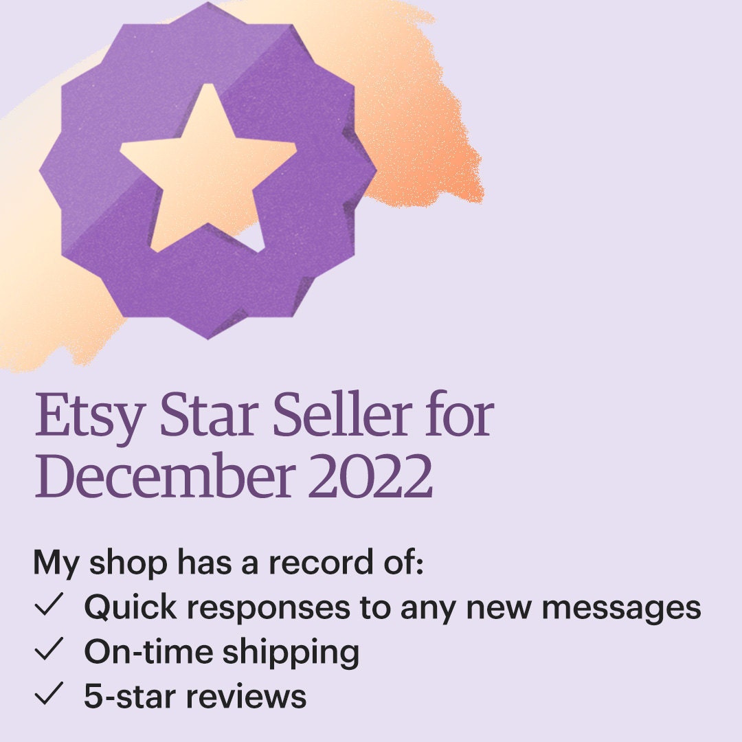 NicoleBleck's tweet photo. I’m a Star Seller on Etsy this month! That means you can purchase from my Etsy shop knowing I have a record of providing an excellent customer experience. https://t.co/nUkuaTGNWM #EtsyStarSeller https://t.co/l8egDHFxvA