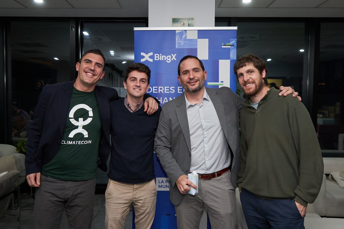 Climatecoin's tweet photo. 🙌 Thanks @bingX for inviting #climatecoin to enjoy a meeting between friends in Madrid.
🤝 The best thing is crossing communities that share the same vision.
#ClimateCoin #GatheringFriends #Madrid #BingX https://t.co/xsF7prSrCE