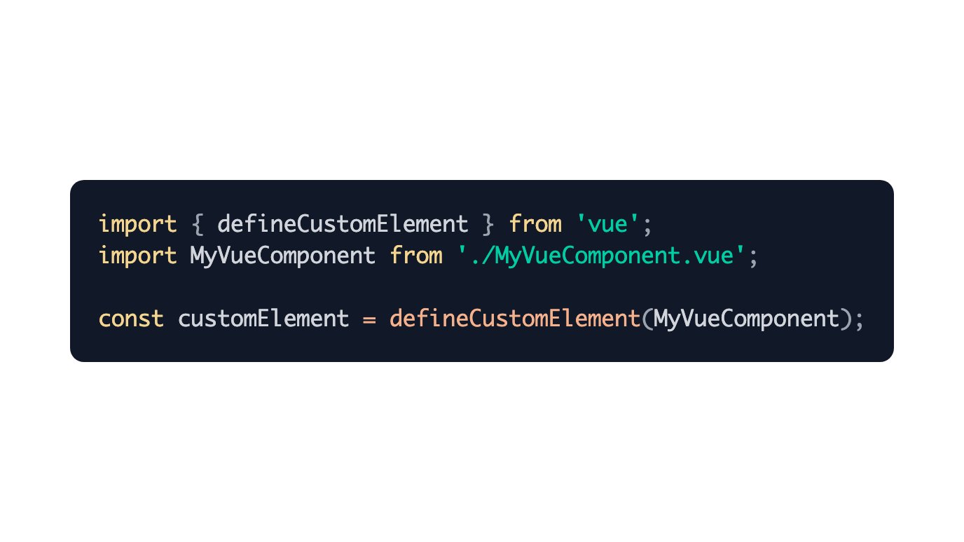 Michael Thiessen on Twitter: "Here's how you can create web components with @vuejs. First, create the custom element from a Vue component using defineCustomElement: https://t.co/SusvTaTv5v" / Twitter Michael Thiessen on Twitter: "Here's how you can create web components with @vuejs. First, create the custom element from a Vue component using defineCustomElement: https://t.co/SusvTaTv5v" / Twitter