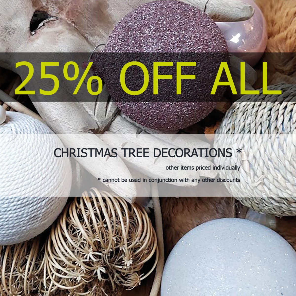 We now have an amazing 25% off our fabulous #Christmastreedecoration range for you to decorate the tree at a very merry price!  #itsbeginningtolookalotlikechristmas  #christmashopping #w6gardencentre