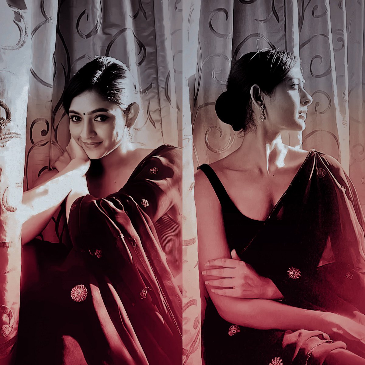 SkLoml's tweet photo. Shivangi in a black saree will always hit different 😩🫶 

#ShivangiKhedkar https://t.co/APAuYigem9