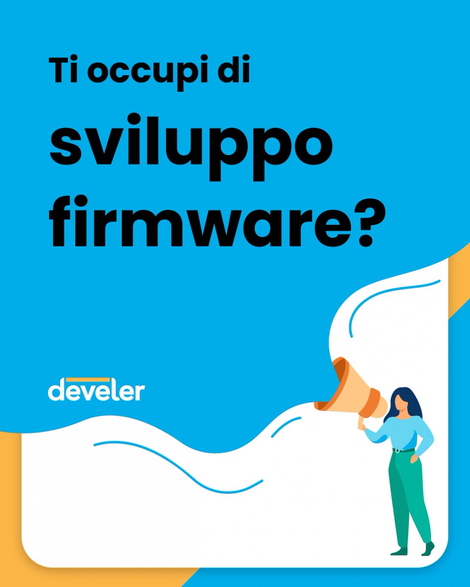 develer's tweet photo. π’ Siamo alla ricerca di uno/una Linux e Firmware Developer, per Sistemi Embedded, sia bare-metal che basati su Linux o RTOS.
π https://t.co/Ocb8Fi0LyL
#HIRINGNOW #nowhiring #git #linux #firmware #firmwaredeveloper #embeddedsystem #embedded #baremetal #yocto https://t.co/QjJZcsOpOG
