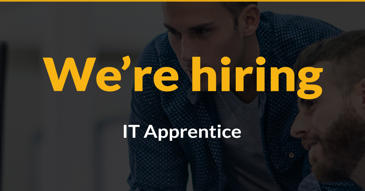📣 We're looking for an IT #Apprentice

If you're passionate about IT &amp; want to develop your skills in a thriving &amp; forward-thinking family business, we'd love to hear from you. 

For more info &amp; to apply 👉 loom.ly/fv1FXCw
