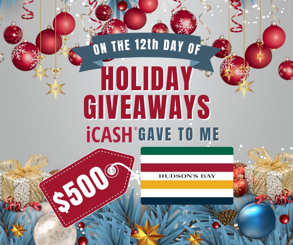 FINAL GRAND PRIZE in our 12 days of holiday giveaways - a $500 Hudson's Bay e-gift card! 🛍️
To enter:
bit.ly/3igLRk0
#grandprize #grandprizegiveaway #giveaways #icash #12daysofgiveaways #canadiangiveaway #canadiancontest #contestcanada #contestgirl
