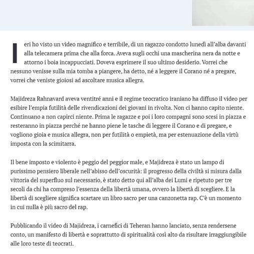 Mi scuserà <a href="/mattiafeltri/">mattia feltri</a>, so che non si fa non lo faccio mai, ma trovo il Suo Buongiorno di oggi davvero così pazzesco che non riesco a non pubblicarlo per intero.