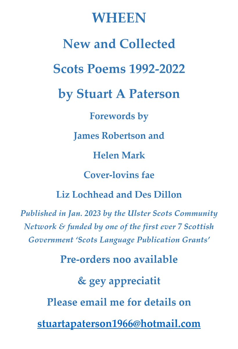 <a href="/makforrit/">MAK FORRIT</a> Hope ye dinnae mind me sharin pal. A gey important &amp; big book tae me. An Ah hope tae ithers an aw.