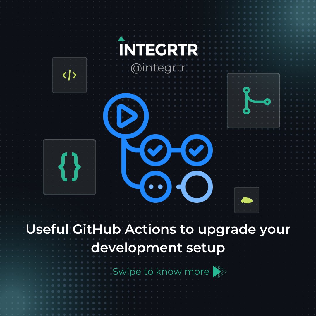 integrtr's tweet image. Mini Learning 📚 | Using GitHub Actions for upgraded development setup

Launched 4 years back, #GitHub Actions have evolved tremendously in their capability over the years. If you aren&apos;t using them yet, here&apos;s a #miniLearning to help you get started (1/10)

 #CI #INTEGRTRAcademy